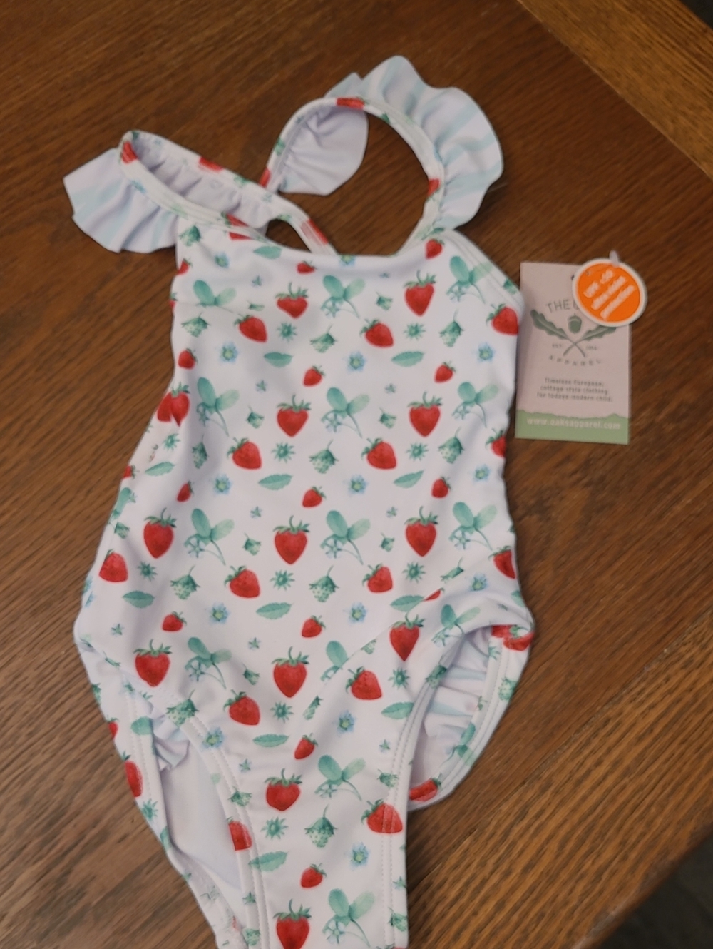 The Beaufort Bonnet Company White Strawberry-Print One-Piece Swimsuit